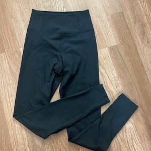 Girlfriend collective black ribbed leggings